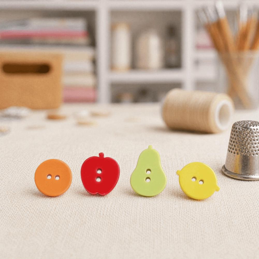 40pcs Creative Mango Buttons Peach Orange Buttons Fashionable Colored Fruits Buttons Clothing Coat
