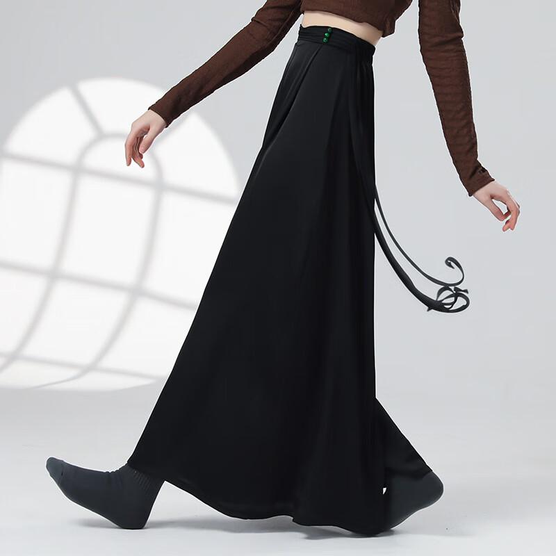 WEZHO Modern Dance Flowy Wide-Leg Pants