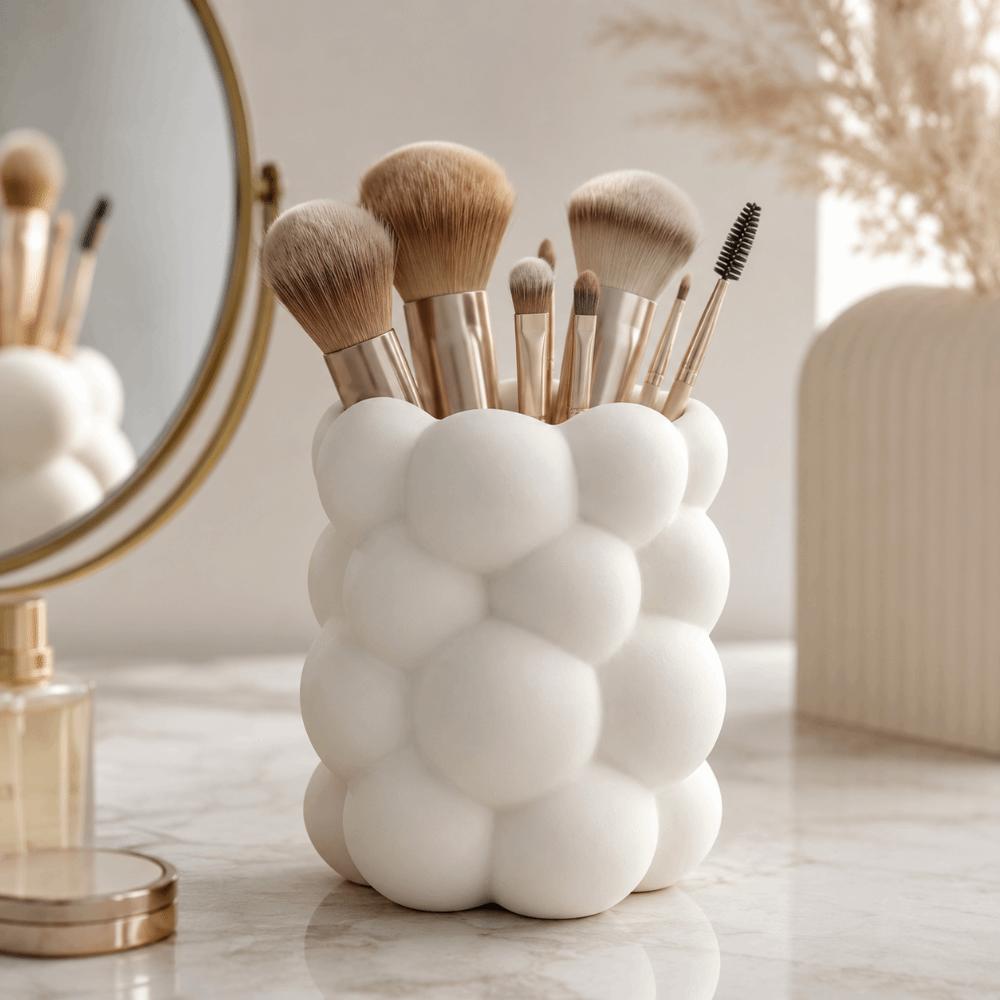 Cloud-shaped Pencil Holder 3D Printed Makeup Brush Storage Desktop Organizer Office Desktop