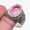 Natural Pink Kunzite Gemstone 925 Sterling Silver Jewelry Ring Size 11 AR-18347