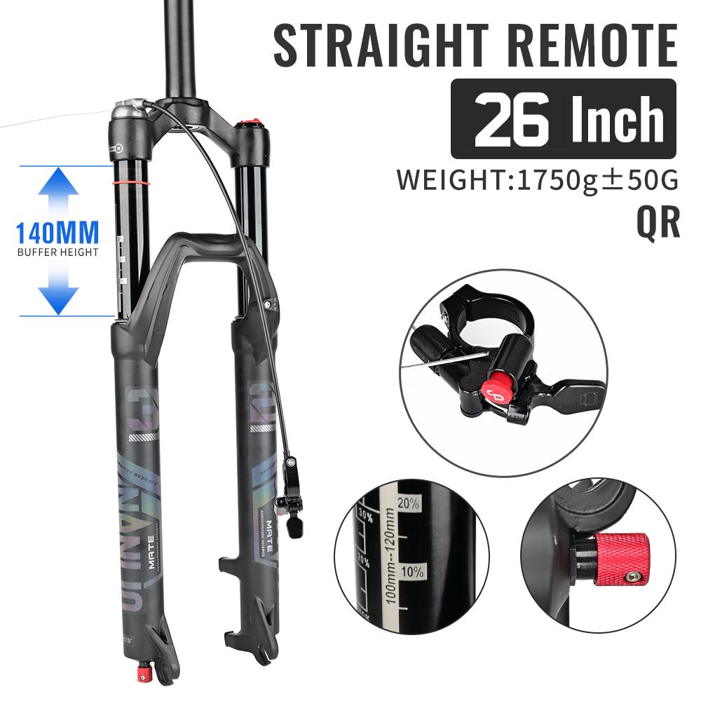 Nanlio MTB Air Suspension Fork 26 27.5 29 Inch 140mm Travel Damping Rebound Adjust Lightweight Bike Front Fork