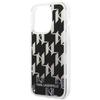 Etui do iPhone 14 Pro Karl Lagerfeld Liquid Glitter Monogram Czarne