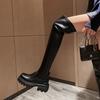 Over-knee boots 2025 thick-soled elastic large tube circumference thin boots square head long boots knight boots