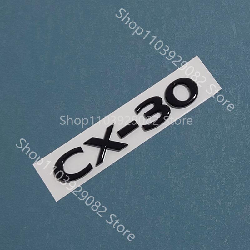 for Mazda CX-30 black front logo, middle grille sticker, CX30 rear logo, luggage compartment logo accessory sticker carbon fiber AA48