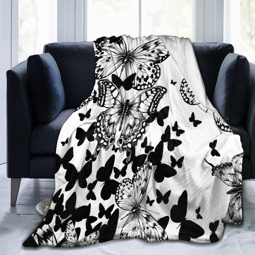 Bohemian Blanket Halloween Gothic Flannel Light Blanket Suitable for Home Office Sofa Decoration
