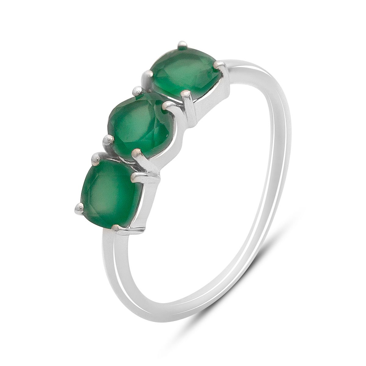 

Срібна каблучка з натуральним агатом 1.55ct, вага виробу 1,94 гр (2173748) 17.5 смарагдовий