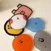 Cute Cartoon Acrylic Coaster Irregular Shapes Heat-Resistant Bowl Pad For Coffee, Tea, Hot Drinks Table Protectors Desk Decor