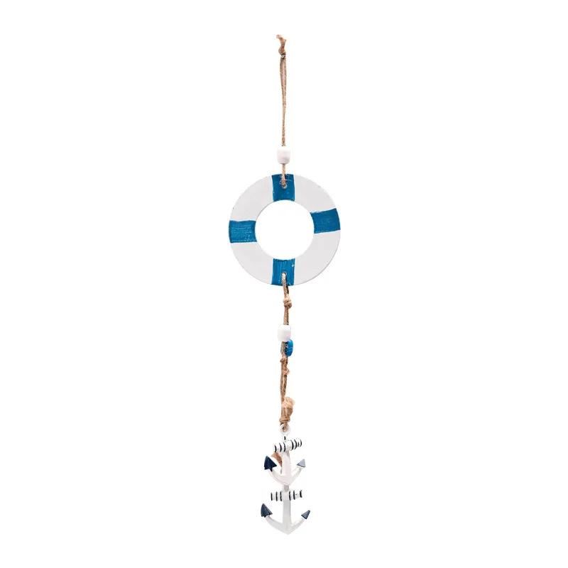 Mediterranean Style Decorative Pendant Home Background Wall Mounted Lighthouse Sailboat Wooden Crafts