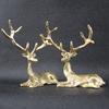 Elk pure brass ornament home office desktop tea pet Elk ornament brass handicraft decoration