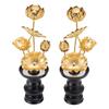 Boutique d'autels bouddhistes Takita Shoten Fleur éternelle avec support de fleurs 4 cm Hauteur totale Autel bouddhiste Fabriqué au Japon Certificat inclus (paire)