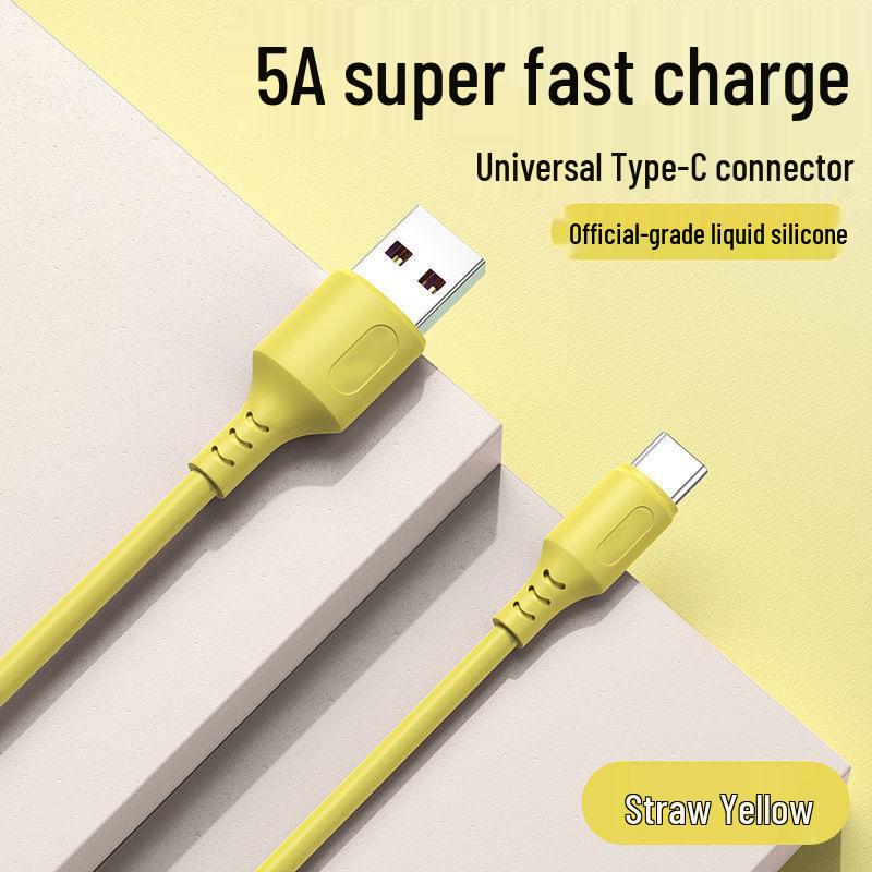 Liquid Macaron 5A Fast Charging Universal Flash Cable for Huawei & Xiaomi Type-C - Hot Seller