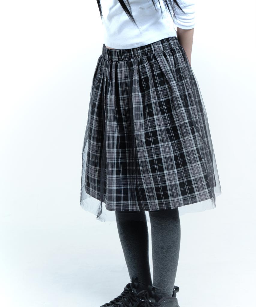 Deobeuleseussiakaibeu Layer Tulle Skirt Check