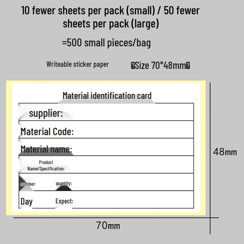 Moufou Self-Adhesive Label Cards
