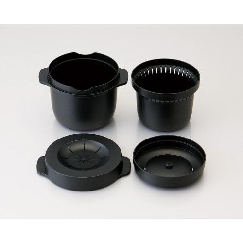 Skater Microwave Steam Rice Maker Black Made In Japan MWMR1-A