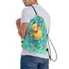 Custom P-Psyducks Drawstring Backpack Women Men Sport Gym Sackpack Portable Manga Shopping Bag Sack