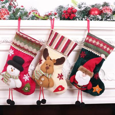 Medium 3D Cartoon Christmas Stocking Ornament - New Hot Selling Holiday Decoration Gift