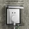 Universal 86 Type Wall Socket Waterproof Box Transparent Plate Home Switch Protection Cover Outdoor Socket Box Cover Protector