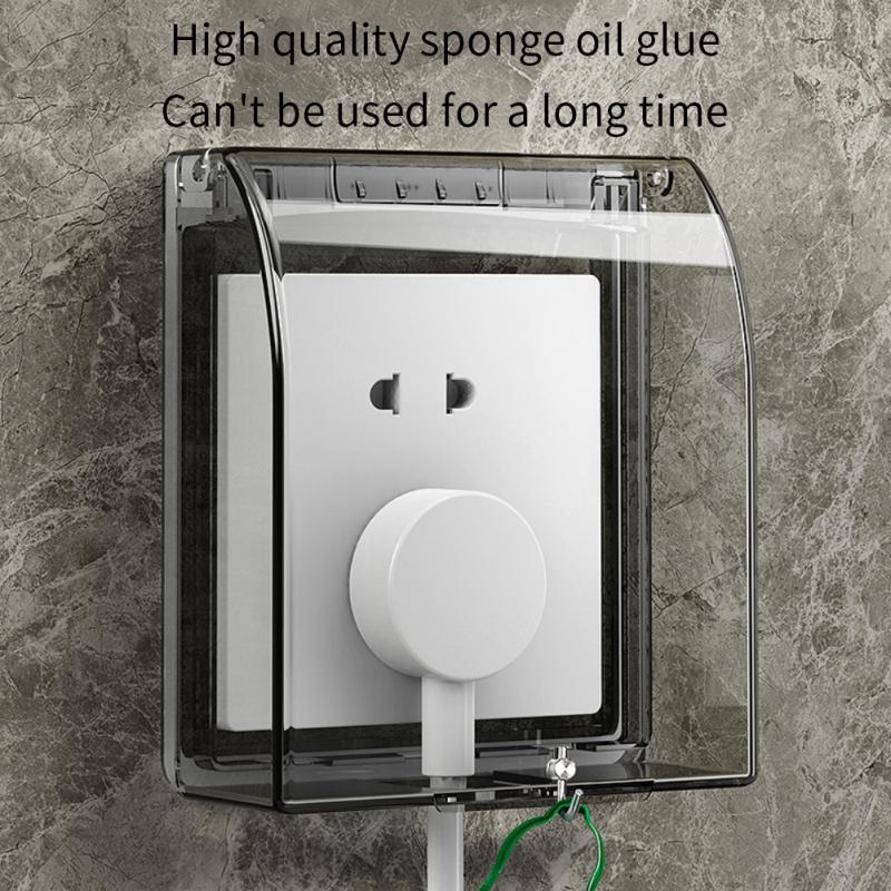 Universal 86 Type Wall Socket Waterproof Box Transparent Plate Home Switch Protection Cover Outdoor Socket Box Cover Protector