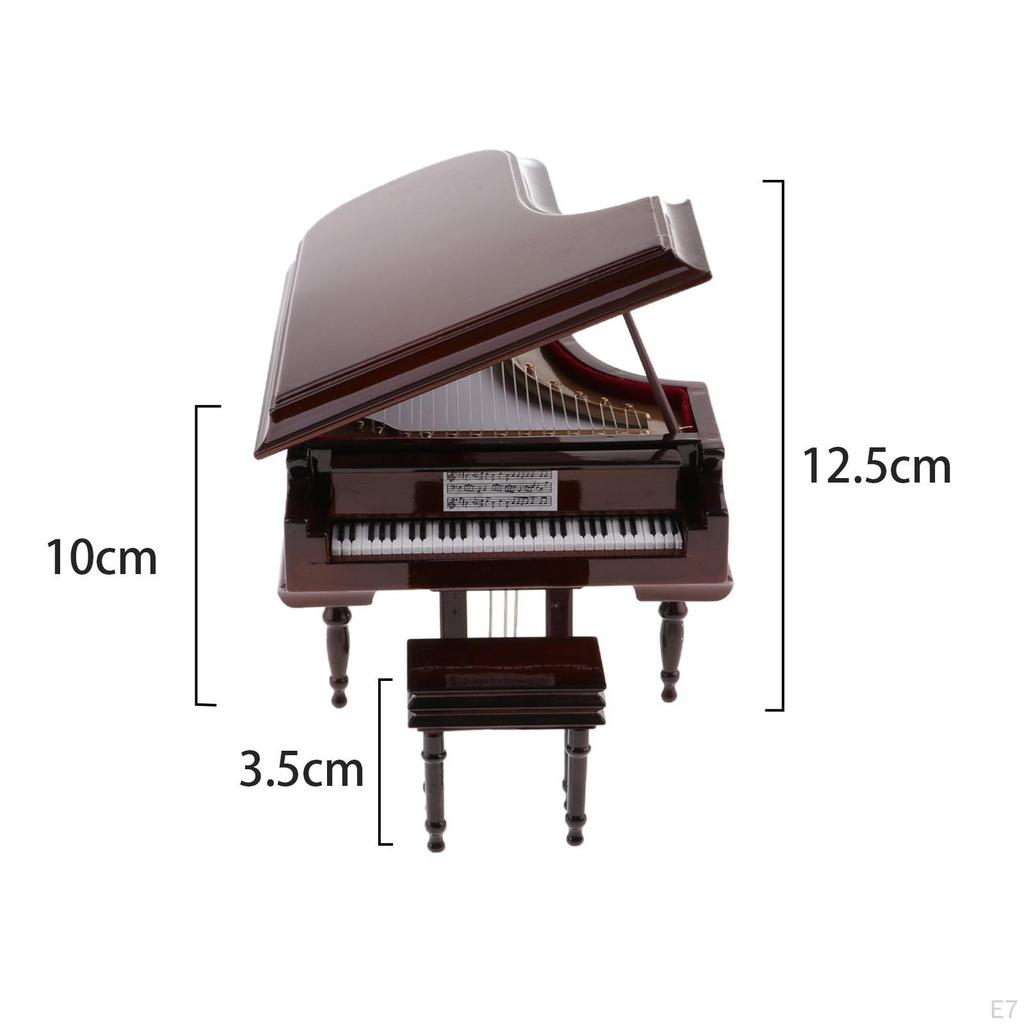 Modelo de montaje de modelado musical caja de música creativa piano de cola para decoración de cumpleaños