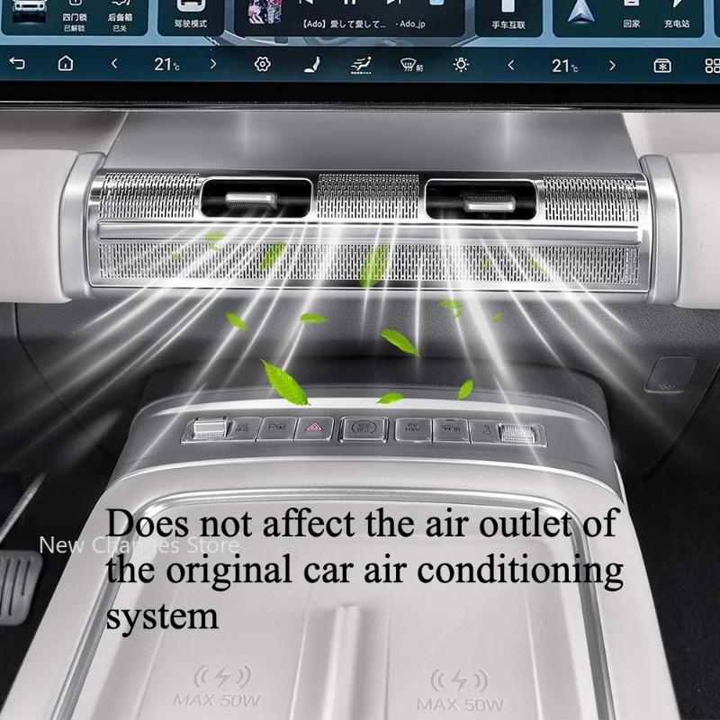 For BYD Ti 7 2025 2026 Central Control Air Outlet Protective Cover Interior Modification Upgrade Parts