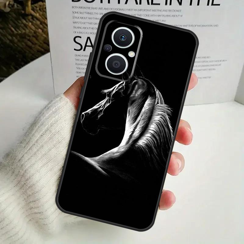 

Черный белый чехол для лошади для OPPO Reno 8 7 6 5 4 Lite 8T 5Z 4Z 10 11F OPPO Find X5 X6 Pro X2 Neo X3 Lite Cover OPPO Find X2 Pro