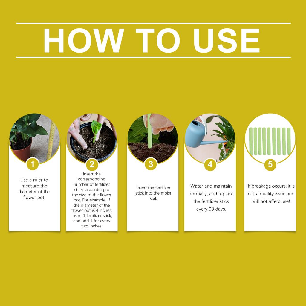 18 Pieces Growth Fertilizer Stick Household Plants Flowers Green Plants Potted Fertilizer Horticultural Nutrients 18 Plant