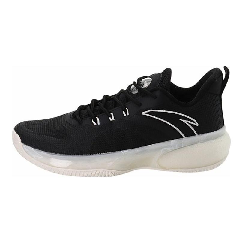 Anta Lehké Bublinkové Odolné proti Opotřebení Protiskluzové Nízké Basketbalové Boty Pánské Tenisky Černé 112121606S-3