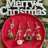 Cute Cartoon Christmas Tree Santa Claus Keychain Kawaii Backpack Handbag Decorative Pendant Mobile Phone Rope Decoration