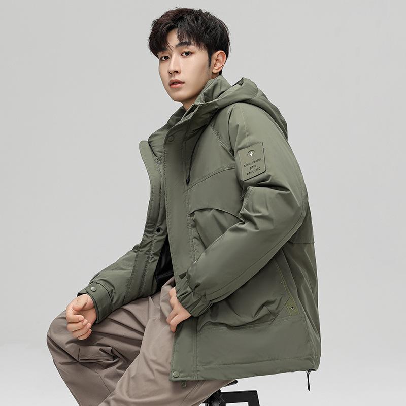 Men's outdoor sports charge down jacket for men can be opened with two openings thickened and warm new national standard hooded men's jacket