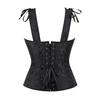 Black Double Strap Women's Waist Cincher Corset Body Shaper
