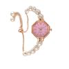 Pearl Women Watch Alloy Bracelet Watch Fashion Quartz Wristwatch Women