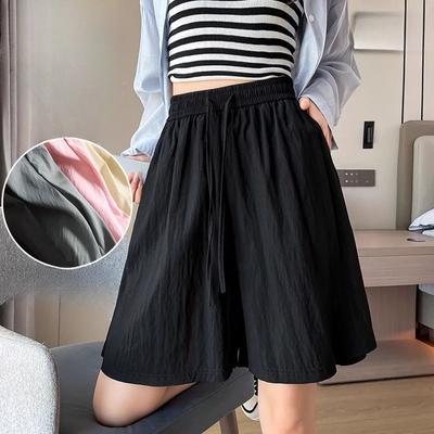 Pantaloni Estivi Freschi Leggeri Donna Larghi a Gamba Larga Capri Casual da Casa Traspiranti