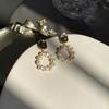 Natural freshwater pearl French earrings women's high-end stud earrings light luxury earrings retro romantic temperament versatile earrings