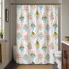 Waterproof Shower Curtain Liner Cute Kawaii Dessert Cake Sprinkle Pattern Bathroom Decor Gift for Kids Girls Tropical Sweet