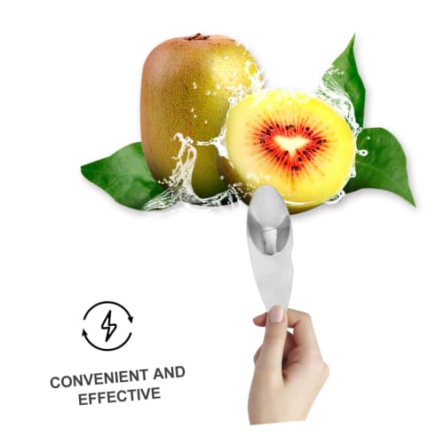 BIUDECO 12-Piece Kiwi Peeler Tool, 430 Stainless Steel Kiwi Cutter Tool with Scoops, Orange and Lemon Peelers, and Fruit Digging Spoons