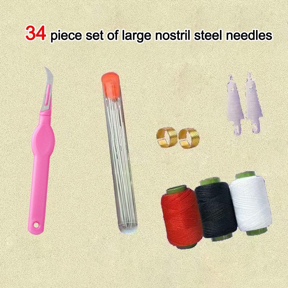 6/25/34PCS Multi-Purpose Sewing Tool Set with Top Needle Easy Sewing Needle and Thread Kit Quilt Sewing Needle