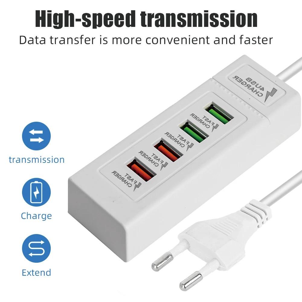 USB 3.0 Charging Electrical Socket Fast Charging Extension Cable Socket Universal Charger Station