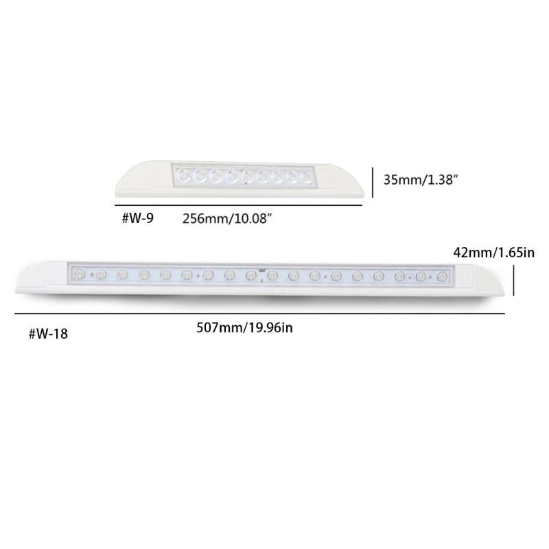 Motorhome Ceiling Light RV Yacht 12-28V LED Awning Lamp Sunshade Panel Light Bar Boat Trailer LED Spotlights