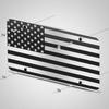 American Flag License Plate, Black Decoration Front Flag License Plates With 4 Holes, Aluminum Metal 3D Embossed US License Plate With Screws Caps, 6