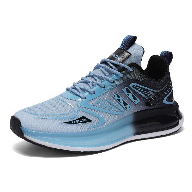 Mens Mesh Breathable Lacing Thick Sole Wearable Grip Clash Color Casual Shoes Daily Hundred Modeling Sneakers