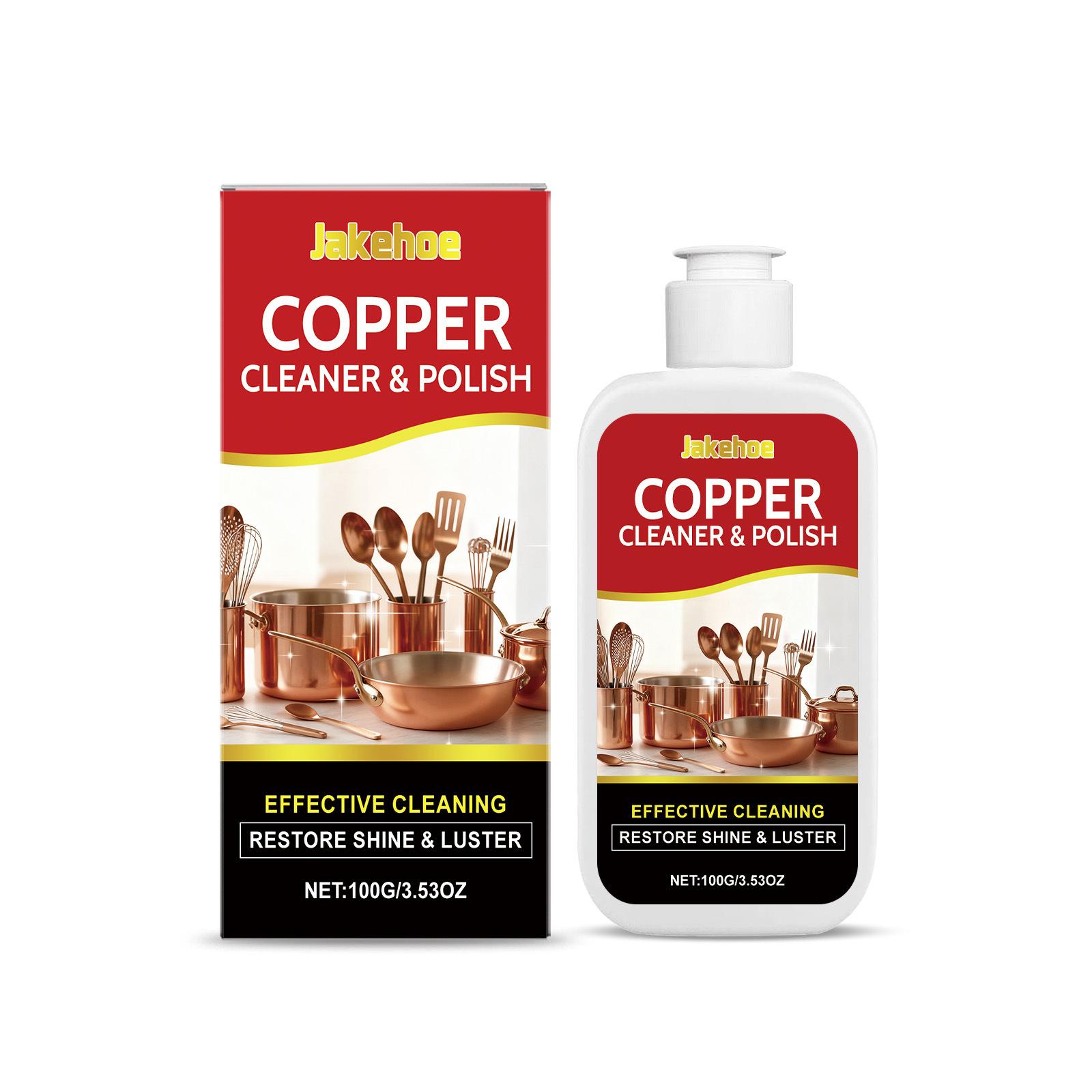 

Jakehoe Copper Cleaner for Utensils Cookwares Jewelry Fast Acting Tarnish Remover Brilliant Shine Home Care Copper Polish 100g 100g
