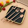 Silverware Set Satin Finish 24-Piece Stainless Steel Flatware Set Kitchen Utensil Set Service for 6 Dishwasher Safe