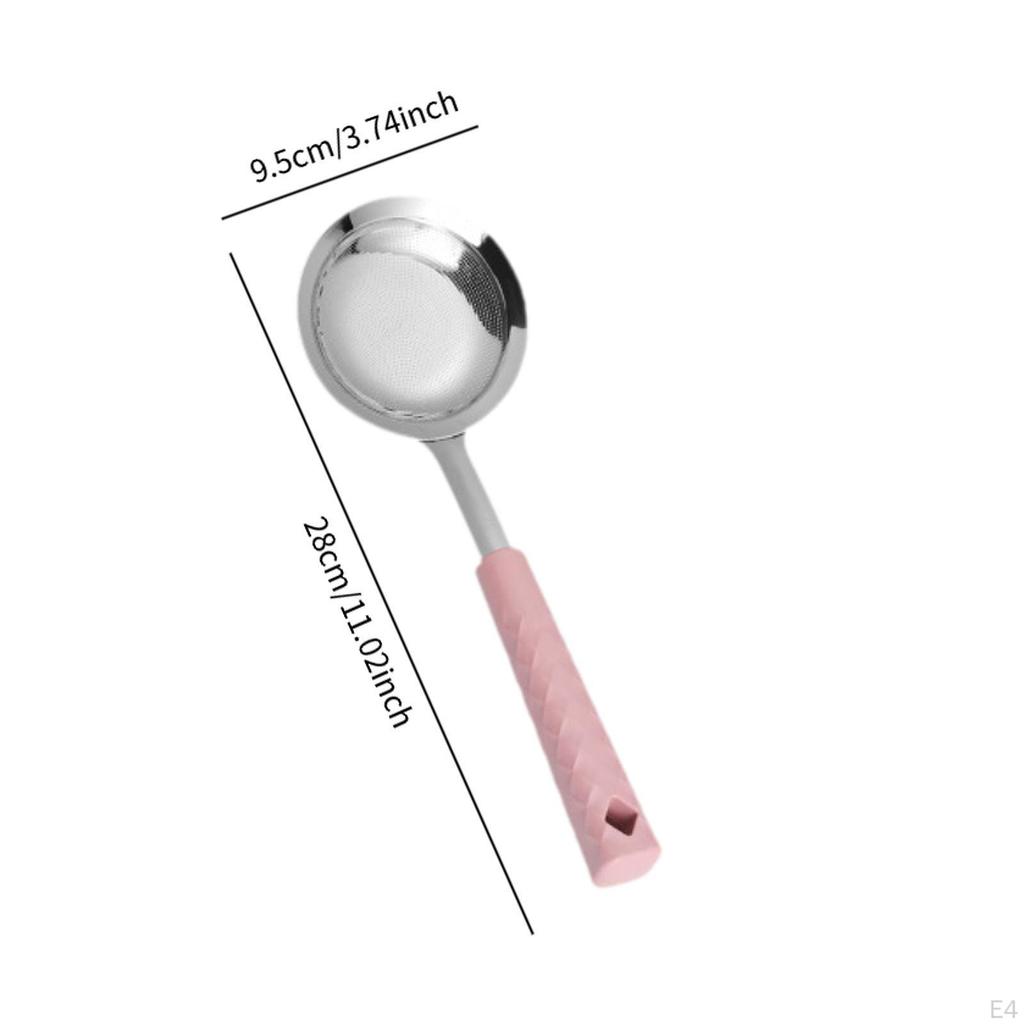 Fine Mesh Skimmer Spoon Pot Strainer Heavy Duty Kitchen Gadgets Convenient Handheld Slotted