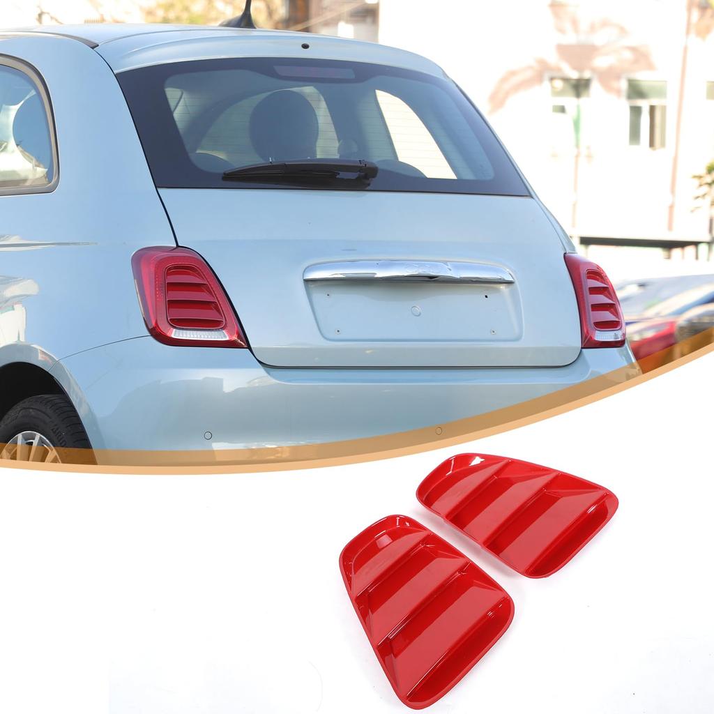 Sauicemy Fiat 500 2016-Present Rear Light Decorative Panel Tail Light Cover Light Protection Cover