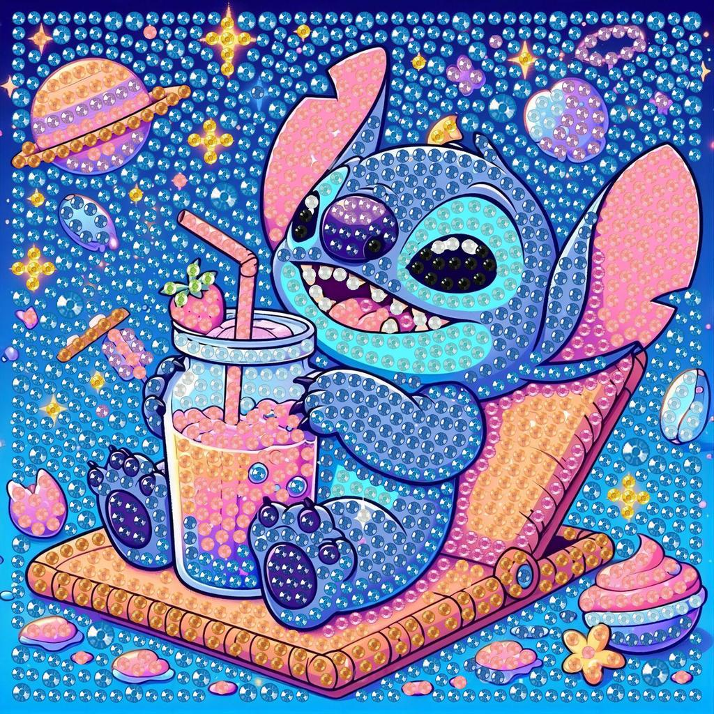 Stitch Diamond Stickers: 5D Round Crystal DIY Cross Stitch Painting Kit