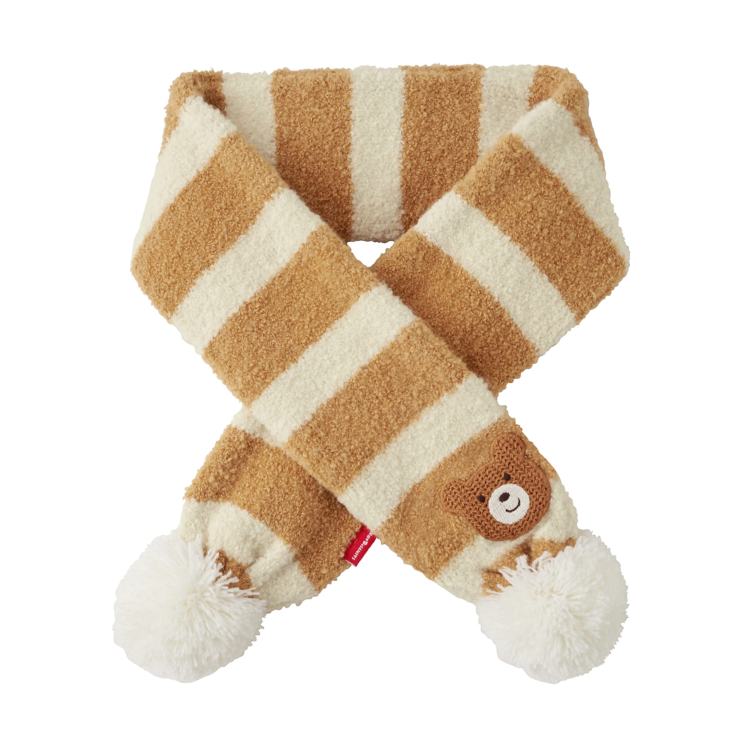

Miki House Hot Biscuits Marshmallow Scarf for Kids and Boys and Beige Babies, Girls, 73-7701-384 - бежевый