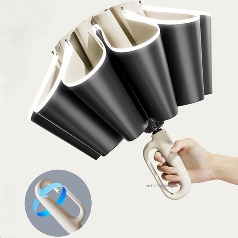 32 Bones Automatic Reverse Folding Umbrella with Ring Buckle for Men Women Car Inverted Windproof UV Umbrellas mini umbrella