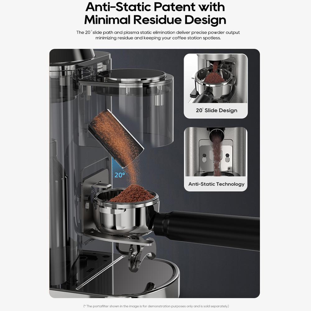 HiBREW G7 Automatic Coffee Grinder With 48 Customizable Grind Settings 160g Bean Hopper 420mm Conical Burr