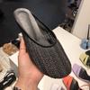 Urlaubswind runder Kopf 2025 Sommer neu gewebtes Design atmungsaktiv lässig vielseitig niedrig Absatz Fischer Damen Mode Halbschuhe