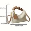 Stylish Simple Pleated Handbag PU Material Evening Party Women's Bag